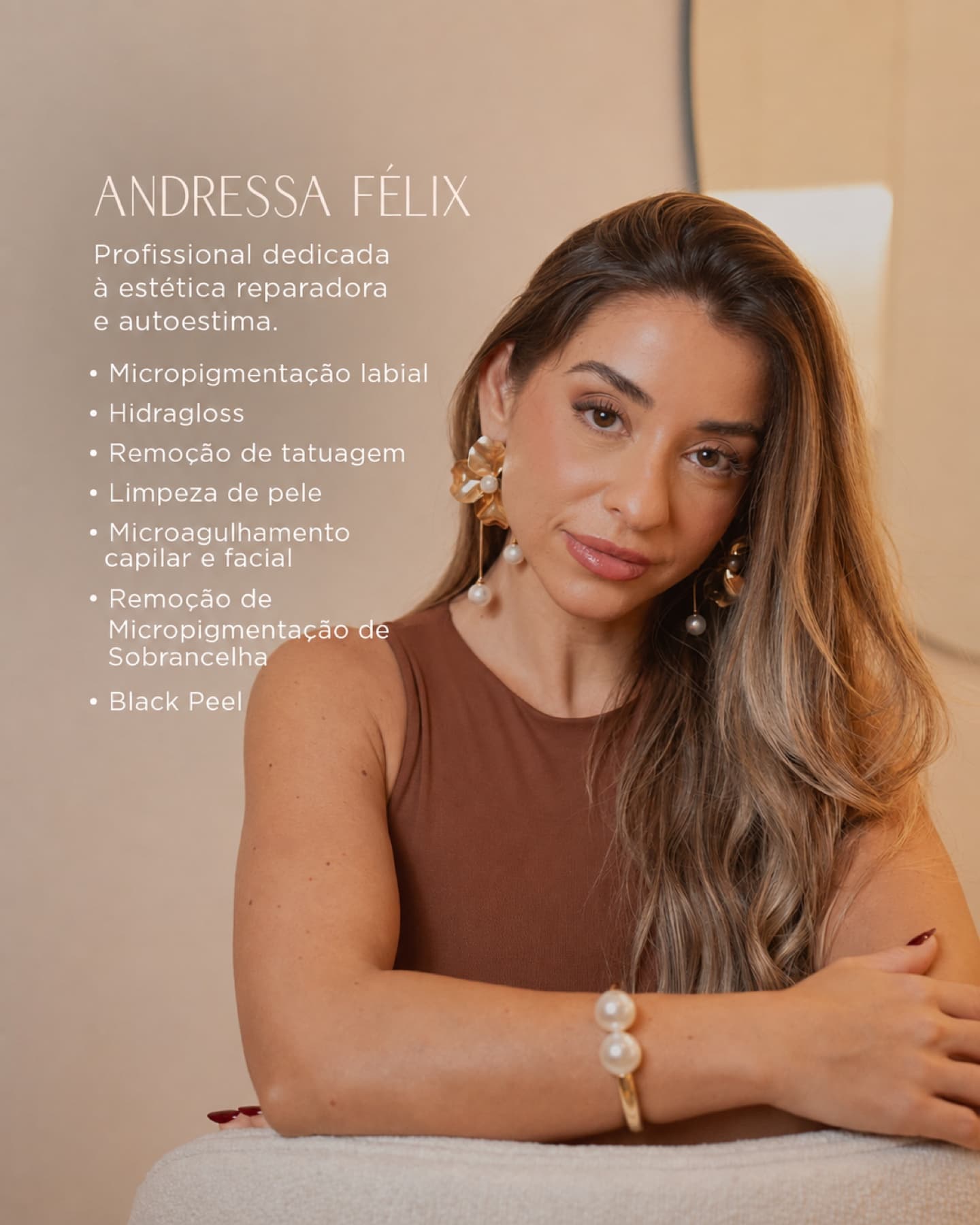 Andressa Félix, profissional de estética do Instituto Aran