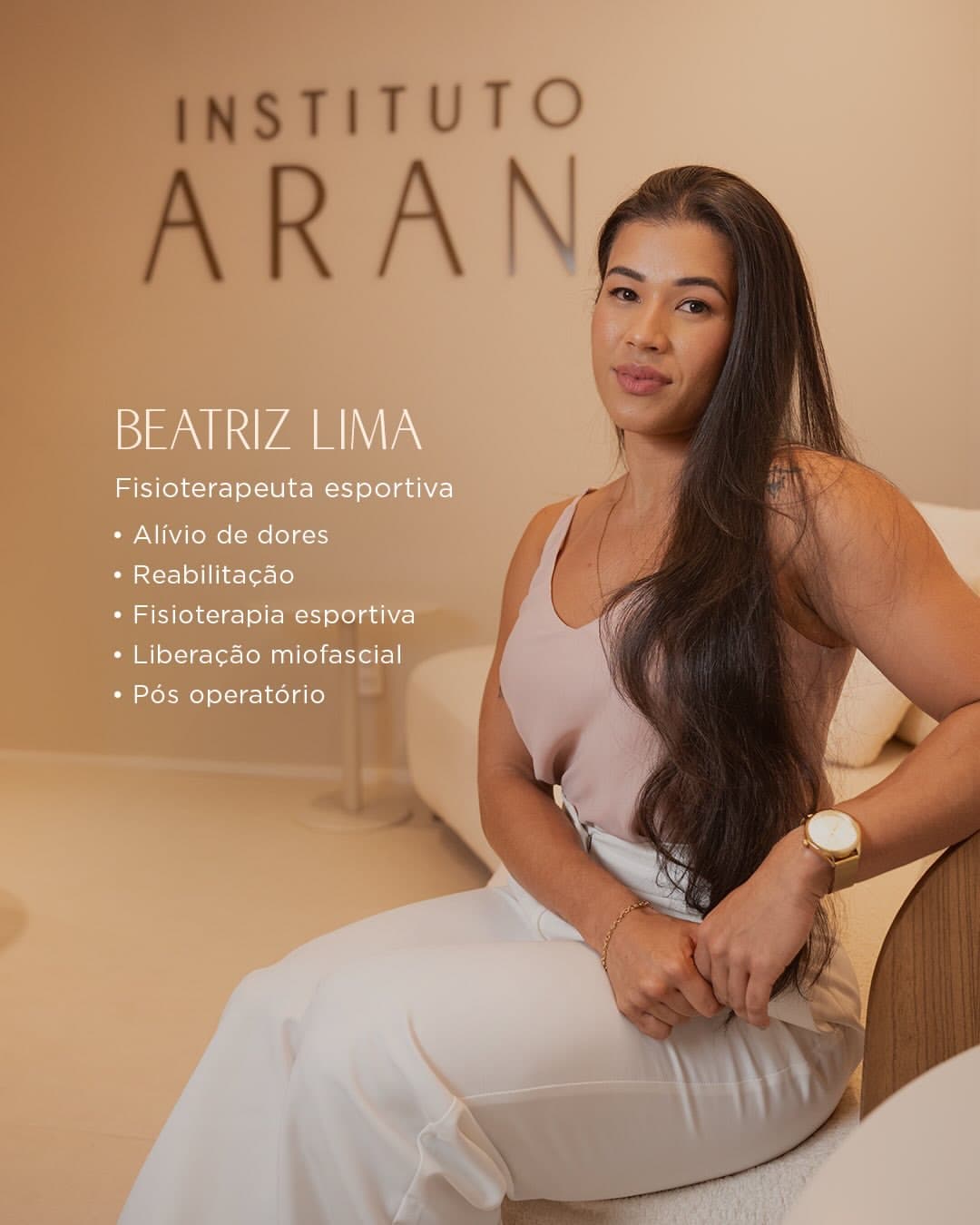 Beatriz Lima, fisioterapeuta esportiva do Instituto Aran